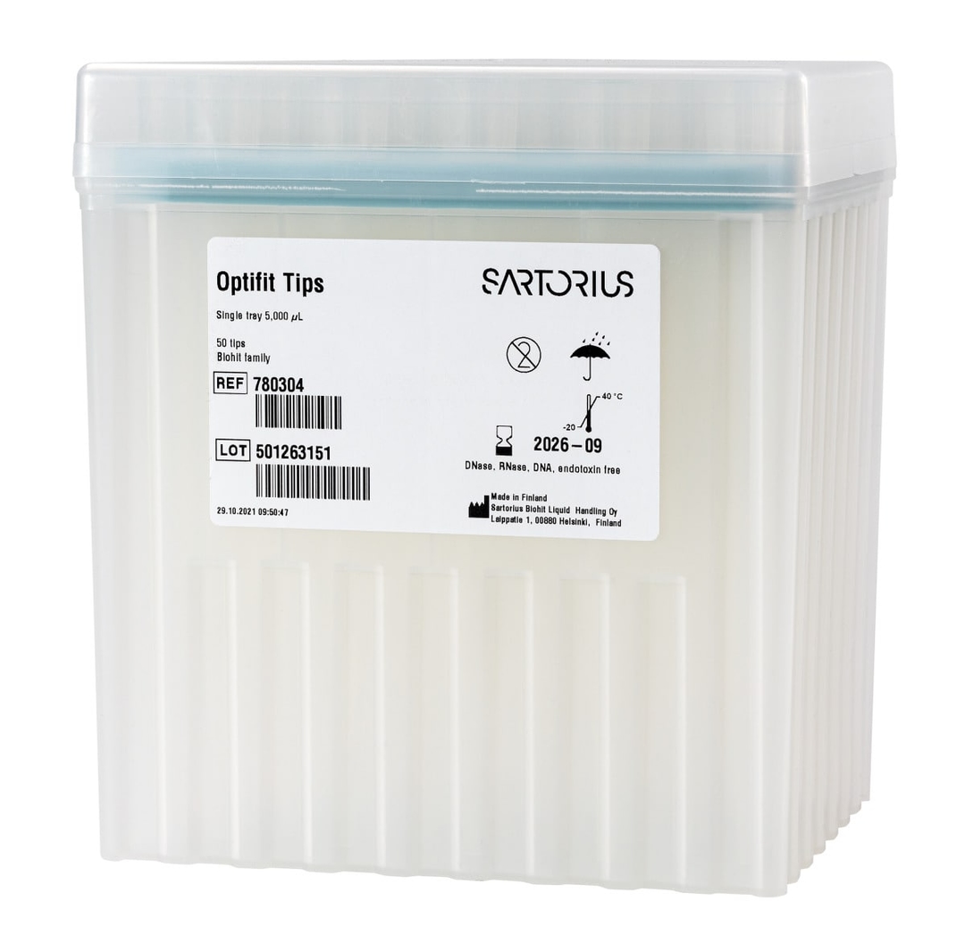 780304 Стандартные наконечники для дозатора Optifit, 100–5000 мкл, в штативе (1x50)