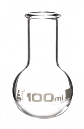 EGL0403B Колба для варки, 100 мл, круглое дно, широкое горло, боросиликатное стекло