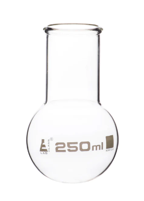 EGL0403C Колба для варки, 250 мл, круглое дно, широкое горло, боросиликатное стекло