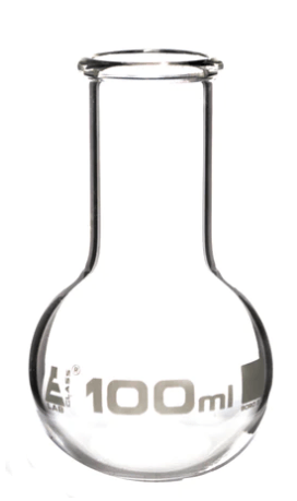 EGL0411BКолба для варки, плоское дно, широкое горло, с ободком, 100 мл