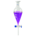 EGL0479A-GR Разделительная воронка, грушевидная форма - кран PTFE, пластиковая пробка, 50 мл