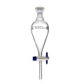 EGL0479B-GR Разделительная воронка, грушевидная форма - кран PTFE, пластиковая пробка, 100 мл