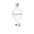 EGL0479E-GR Разделительная воронка, грушевидная форма - кран PTFE, пластиковая пробка, 1000 мл