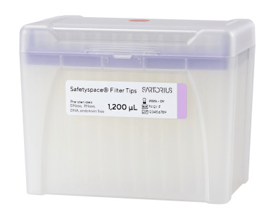 791211F Наконечники Sartorius (Biohit) SafetySpace 1200 мкл, 88 мм, с фильтром, стерильные, в штативах, 10*96 шт/уп