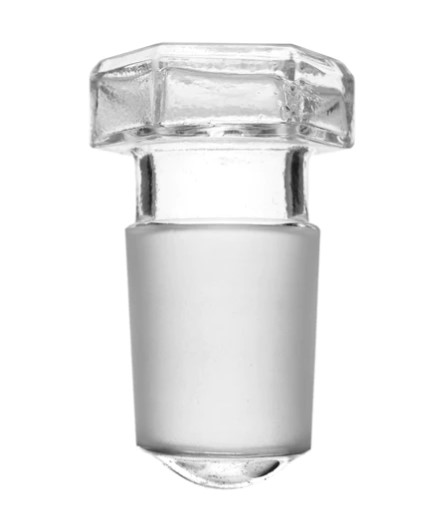 Пробка-шестигранная, боросиликатное стекло, пустотелая, конус под пробку - 29/32 / Stopper-Hexagonal, borosilicate glass, Hollow, Cone 29/32