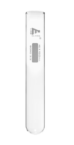 Пробирка, тонкостенная, 150х16 мм, боросиликатное стекло, с ободком / Test Tube, light wall, 150x16 mm, boro. Glass, With Rim