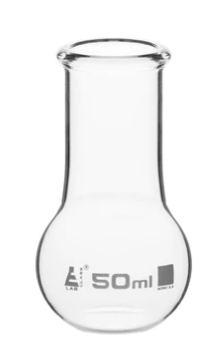 Колба для варки, плоское дно, широкое горло, с ободком, 50 мл / Flask Boiling Flat Bottom wide neck with rim 50 ml