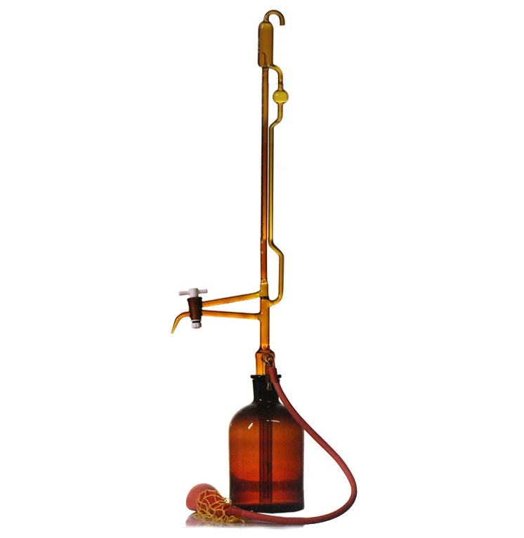 Бюретки – с автоматическим обнулением – из «янтарного» стекла, с краном PTFE, 25 мл / Automatic Zero Burettes - Amber Glass with PTFE Key Stopcock 25 ml