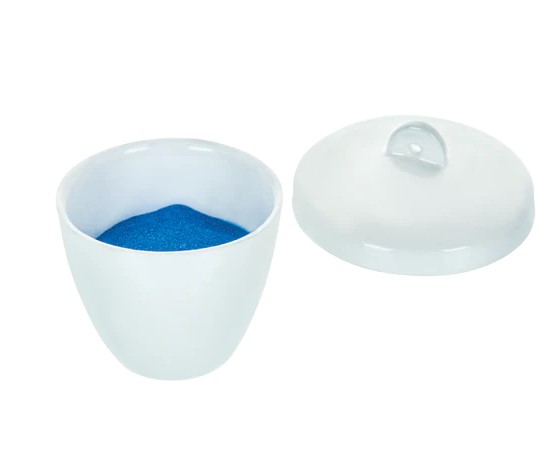 Тигель 15мл., Фарфор с крышкой, Высокий