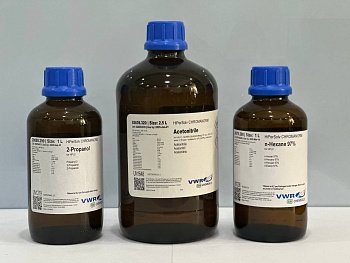 Ацетонитрил для ВЭЖХ марки BAKER HPLC ANALYZED  (макс. 0,003% H₂O) ≥99,95%,  Тара: бутыль янтарная стеклянная объемом 2,5л, DIN 45; Срок годности: 2027г.