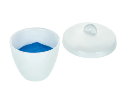 Тигель, 15 мл, фарфор, с крышкой, высокой формы / Crucible 15 ml, Porcelain with lid, Tall