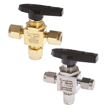 Шаровой трехходовой клапан Swagelok 1/8", из нерж.стали