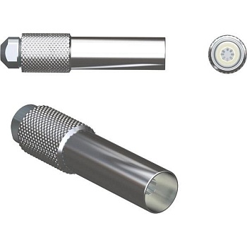 Коаксиальный электродный разъем, коаксиальный кабель длиной 1 м, разъем прибора DIN     Coaxial electrode plug, 1 m coaxial cable, DIN appliance plug