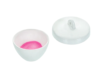 Тигель 17 мл, фарфор, приземистой формы / Crucible 17 ml, Porcelain, Squat