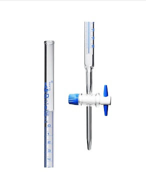 Бюретки – с полоской Шелбаха, из стекла, с краном PTFE, 50 мл. / Burettes - Schellbach, Glass with PTFE Key Stopcock 50 ml