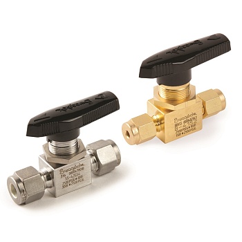 Шаровой двухходовой клапан Swagelok 1/8", медный