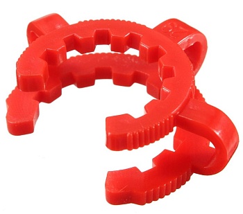 Зажимы для шарнирной стеклянной посуде , размер шва 29/32, красный цвет