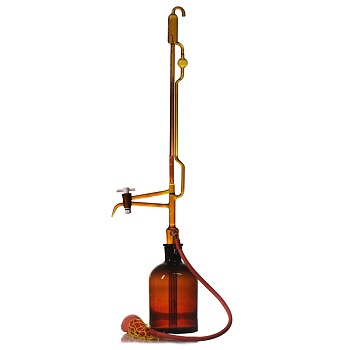 Бюретки – с автоматическим обнулением – из «янтарного» стекла, с краном PTFE, 25 мл / Automatic Zero Burettes - Amber Glass with PTFE Key Stopcock 25 ml