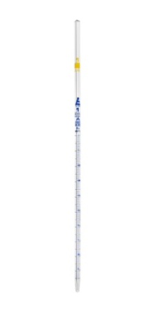 Пипетка серологическая класса «A», 1.0 мл, желтая, синяя маркировка / Pipette Serological class 'A' 1.0 ml, Yellow, Blue Printing