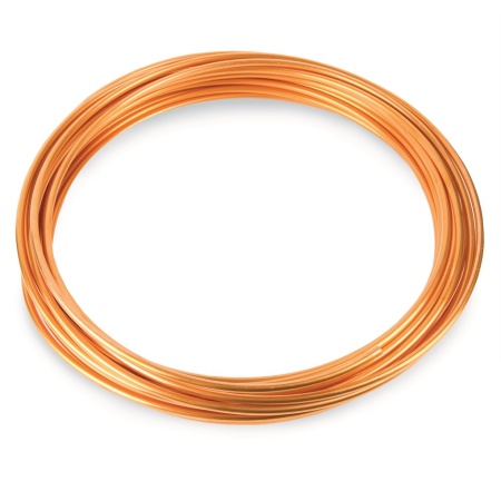 Трубка, медная, промытая и очищенная, 1/8" OD x 0.065" ID, стенка 0,030 (рул./50 фут.)