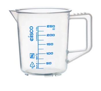 Мерный стакан с оттиском шкалы, 250 мл, РР (Measuring Jug-Screen Printed, 250 ml, Polypropylene CH0357B )